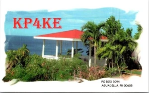 HAM RADIO CQ QSL QSO POSTCARD KP4KE AGUADILLA PUERTO RICO 2008 - Picture 1 of 2