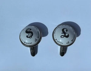Duchamp London Cufflinks - £ and $ "Money Makes the World Go Round" - Picture 1 of 1