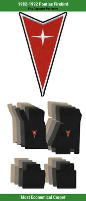 Alfombrillas delanteras y traseras Lloyd Velourtex para Pontiac Firebird 82-92 con emblema Pontiac Foto 1 de 4
