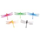 2X(5Pcs 8cm 3D Artificial Dragonflies Fridge Magnet for Home Christmas2637