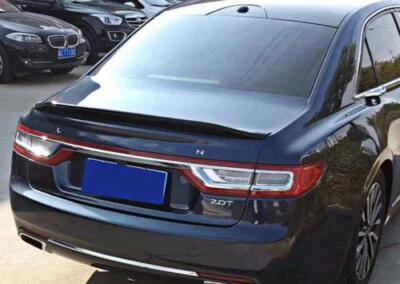 D For Lincoln Continental 2017-21 Gloss Black Rear Trunk Spoiler Wing Flap Trim - Image 1 of 4