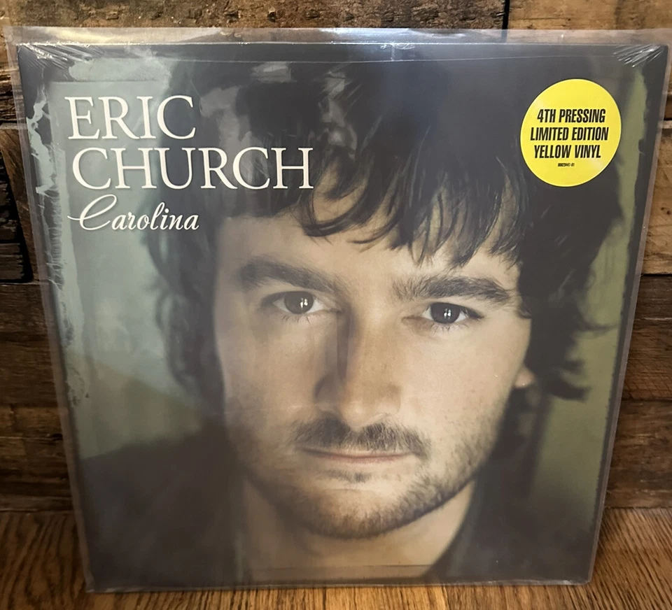 Eric Church CAROLINA  Vinyl New Sealed Yellow Vinyl - 4th Pressing. - Image 1 of 3