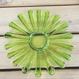 Vintage Federal Glass Celestial Scalloped Edge Serving dish smoked 11 Inch Green - Picture 1 of 6