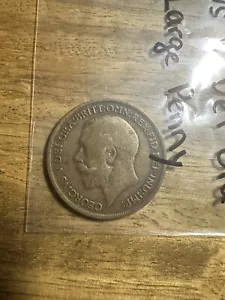 1917 Great Britain One Penny King George V Bronze Cent Coin Copper - Picture 1 of 3