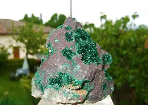 - Minerali Grezzi Cristalloterapia - BROCHANTITE aciculare su GOETHITE irid (17) - Foto 1 di 6