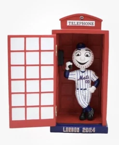2024 NUEVA YORK METS MR. MET LONDON CABINA TELEFÓNICA BOBBLEHEAD 5/11/24 SGA - Imagen 1 de 1