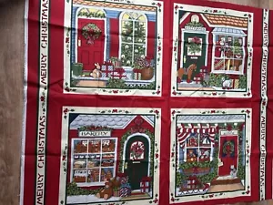 Susan Winget Christmas Cut And Sew 4 Front Pillow Panels 1994 - Picture 1 of 8