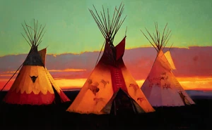 Tom GILLEON " Tre Buhos " Limited Edition Canvas art 26" x 42" Art Sunset - Picture 1 of 9