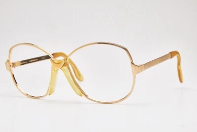 1980s vintage gold plated NEOSTYLE SOCIETY 95 eyeglasses butterfly  frame - Image 1 of 4