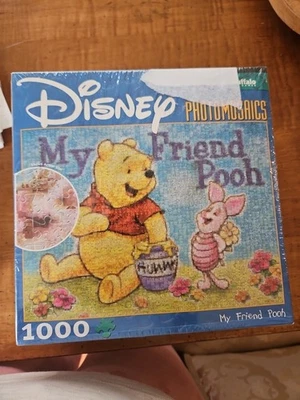 DISNEY PHOTOMOSAICS JIGSAW PUZZLE MY FRIEND POOH WINNIE THE POOH 1000PC NEW SEAL - Image 1 of 2