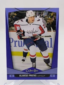 💥 2024-25 O-Pee-Chee #114 Aliaksei Protas Blue Border Capitals - Picture 1 of 2