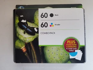 HP 60 Black & Tri-Color Ink Cartridges Combo Pack OEM Orignal 09/2015 NEW/SEALED - Picture 1 of 1