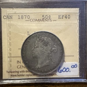 1870 Canada Half Dollar 50C - L.C.W. - ICCS XF40 C2 - Picture 1 of 4