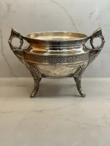 Vintage Silver Metal Urn Vase Footed Bowl Centerpiece 5” - Picture 1 of 6