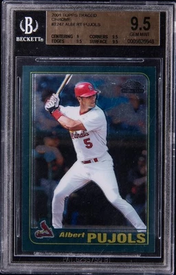 2001 Topps Chrome Traded #T247 Albert Pujols RC BGS 9.5 GEM MINT - Image 1 of 2