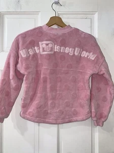 Walt Disney World Spirit Jersey Kids Medium Piglet Pink Polka Dot Fleece - Picture 1 of 5