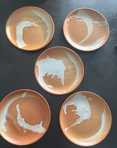 5 Anthropologie Coupe 10 1/4" Stoneware Dinner Plates Durango - Picture 1 of 10