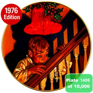 1976 Christmas Surprise Plate Ridgewood Leyendecker Original Box Limited Edition - Picture 1 of 7