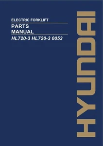 HYUNDAI HL720-3 HL720-3 WHEELED FRONT-END LOADER PARTS CATALOG MANUAL - Picture 1 of 1