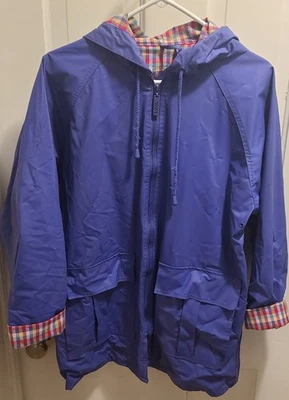 Impermeable Totes para mujer resistente al agua de franela forrado púrpura talla pequeña Foto 1 de 4