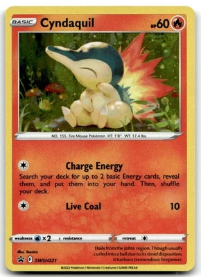 Cyndaquil -  (Cosmos Holo) SWSH221 SWSH: Sword & Shield Promo Cards Promo  Pokem - Image 1 of 2