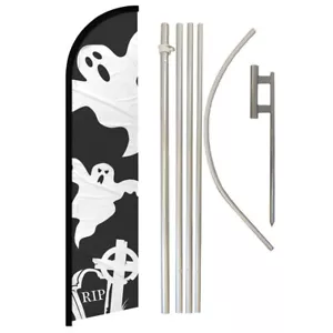 Halloween Ghosts Swooper Feather Flutter Flag & Decor - Picture 1 of 7