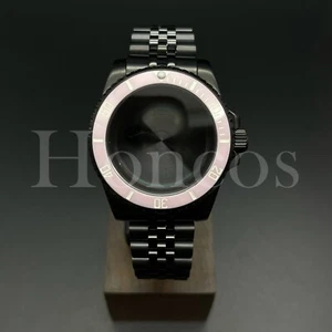 Custom Made MODS Watch Black Case and Bracelet Fits for NH34/35 Movement PK/WHT - Picture 1 of 5