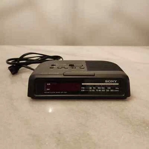 Vintage Sony ICF-C25 schwarz kabelgebunden tragbare Traummaschine FM/AM Radiowecker - Bild 1 von 6