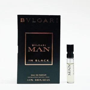 Bvlgari Man In Black EDP 1.5ml Mini Vial Spray Perfume Eau de Parfum Brand New - Picture 1 of 3