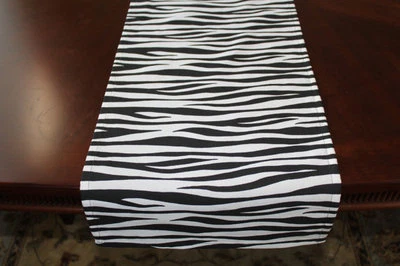 Table Runners Black and White Custom Made New 72" x 12" - Image 1 of 4