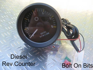 RDX 52mm Diesel Rev Tachometer Counter Td5 Gauge Land Rover Defender 6000 RPM - Picture 1 of 1