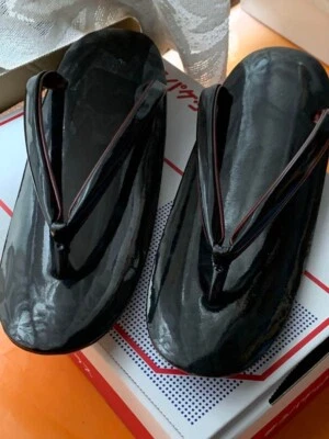 Zori Japanese straw sandals High-grade zori new Black Size: US W 6 / JP 23cm - Imagem 1 de 4