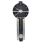 Howard Miller Hudson Wall Clock 625-403 Contemporary Black Nickel Pendulum Clock