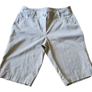 J Jill Womens Shorts Size 6 Genuine Fit Below Waist Khaki Cotton Mix Spandex - Picture 1 of 13