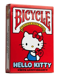 Bicycle Hello Kitty 50th Anniversary Playing Cards (Red) – New Sealed Deck - Picture 1 of 3
