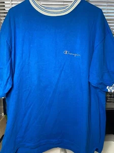 Vintage Champion Crewneck Made in USA Short Sleeve Embroidered Logo XL - Picture 1 of 8