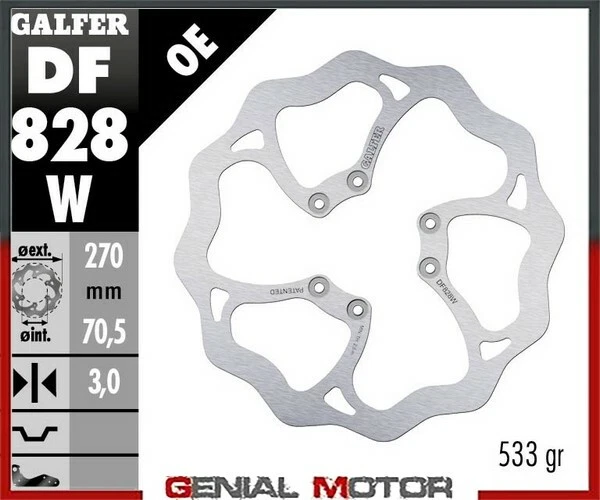 Galfer Front Brake Disc Wave Fixed 270X3mm Tm Mx 450 F 2015 - Image 1 of 1