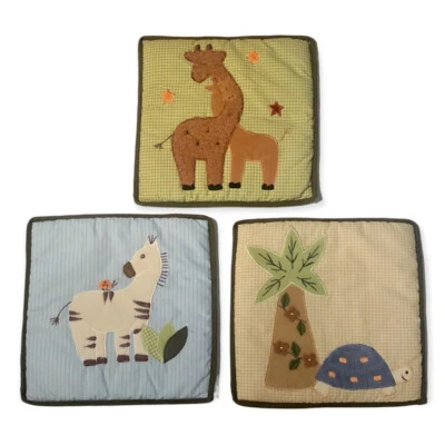 Corderos e hiedra decoración de vivero desfile de la selva 3 piezas colgante de pared jirafa cebra Foto 1 de 4