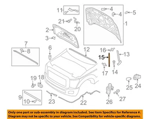 FORD OEM 11-16 F-250 Super Duty Hood Hood Components-Lift Cylinder BC3Z16C826B - Picture 1 of 2