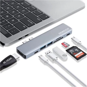 7 in 2 USB C Hub Dock für MacBook Pro und Air mit 4K HDMI USB 3 0 SD Kartenle... - Bild 1 von 2