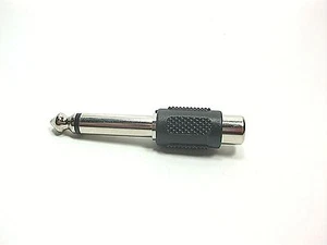 Adaptador RCA en línea mono RCA hembra a 1/4" macho ~ (¡paquete de 2!) NUEVO B10 - Imagen 1 de 3