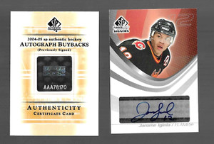 JAROME IGINLA 2004-05 SP AUTHENTIC BUYBACKS game used autograph RARE 2003 AUTO