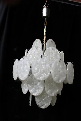 Lámpara araña retro vintage italiana vistosi 36 discos mediados de siglo  Foto 1 de 4