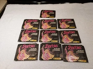 1986 Barbie Album Stickers Panini Factory Sealed LOT OF 10 SEALED PACKS - Picture 1 of 5