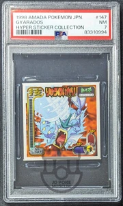 Pokemon 1998 Japanese Amada Hyper Sticker - Gyarados 147 - PSA 7 NM - Picture 1 of 2