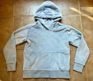 Athleta Girl cozy velour sweatshirt pale blue size S/7 VGUC - Picture 1 of 4