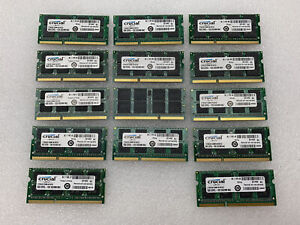 Lot of 14 Micron Crucial SO-DIMM MAC Memory 8GB PC3L-10600S 1333MHz 112GB TOTAL