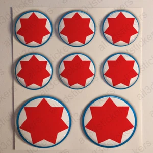 Georgia Stickers Roundel Cockade Rond 3D Resin Domed Sticker Air Force Adhesive - Picture 1 of 1
