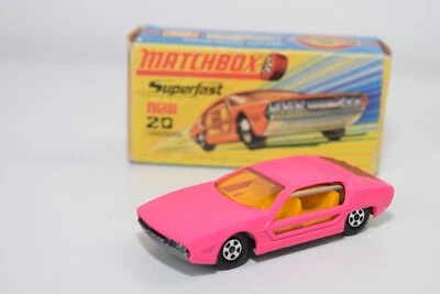 A94 1:64 3 INCH MATCHBOX SUPERFAST 20 LAMBORGHINI MARZAL PINK MIB - Photo 1/4