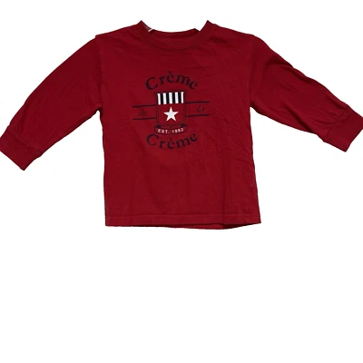 Creme De La Creme Shirt Top Kids Childrens Uniform Size 4 Rabbit Skins Red LS - Image 1 of 4